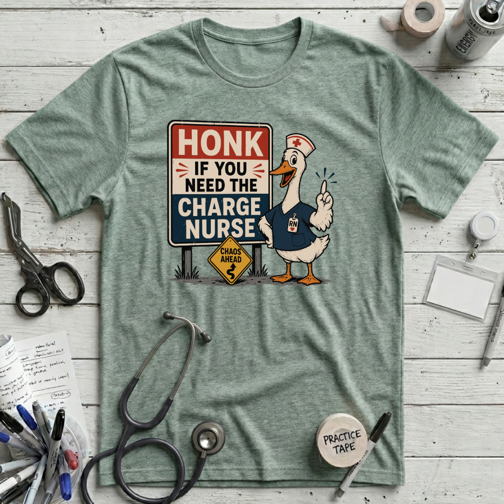 Honk T-Shirt - Heather Dusty Blue