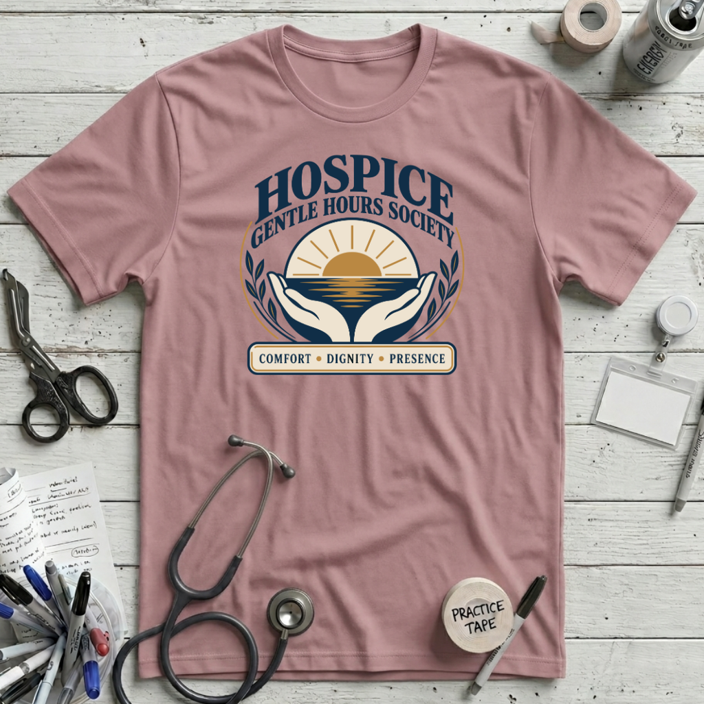 Hospice Gentle Hours T-Shirt - Orchid