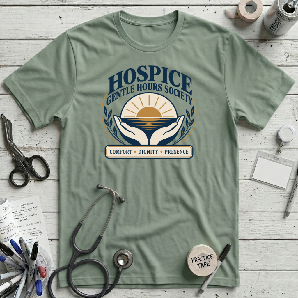 Hospice Gentle Hours T-Shirt - Sage