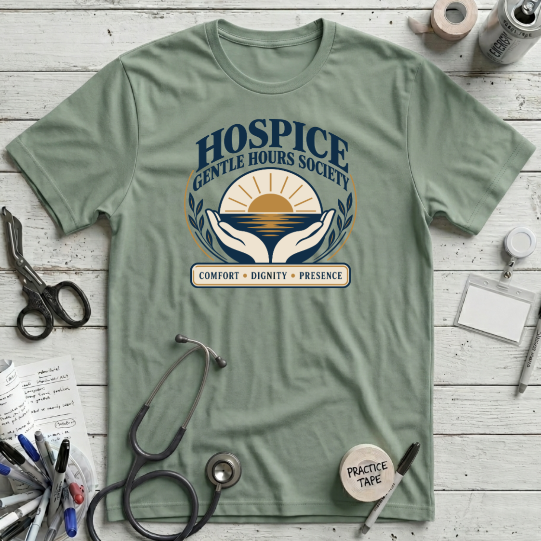 Hospice Gentle Hours T-Shirt - Sage