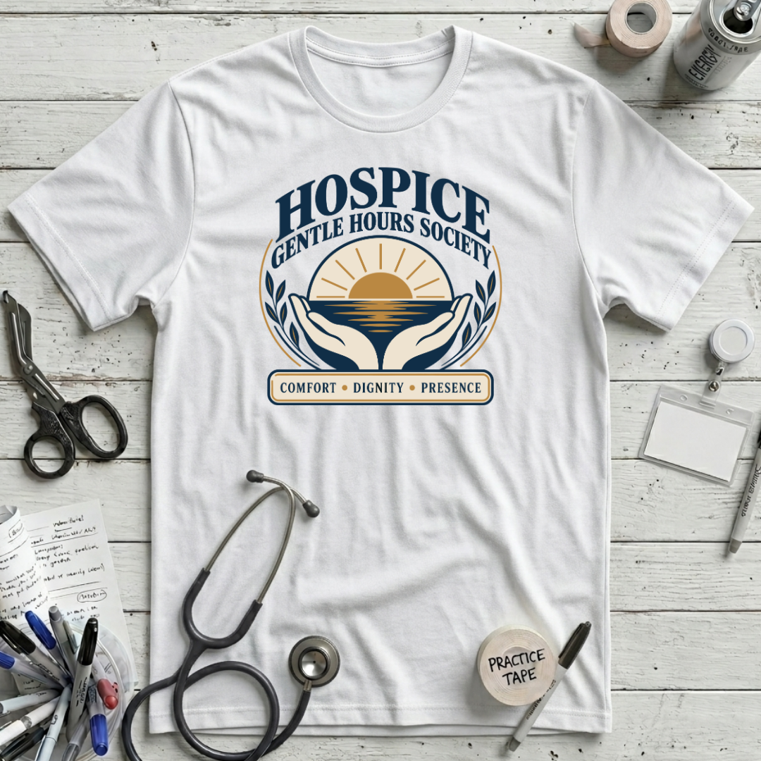 Hospice Gentle Hours T-Shirt - White