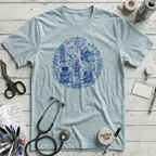 ICU Menagerie T-Shirt - Heather Prism Ice Blue