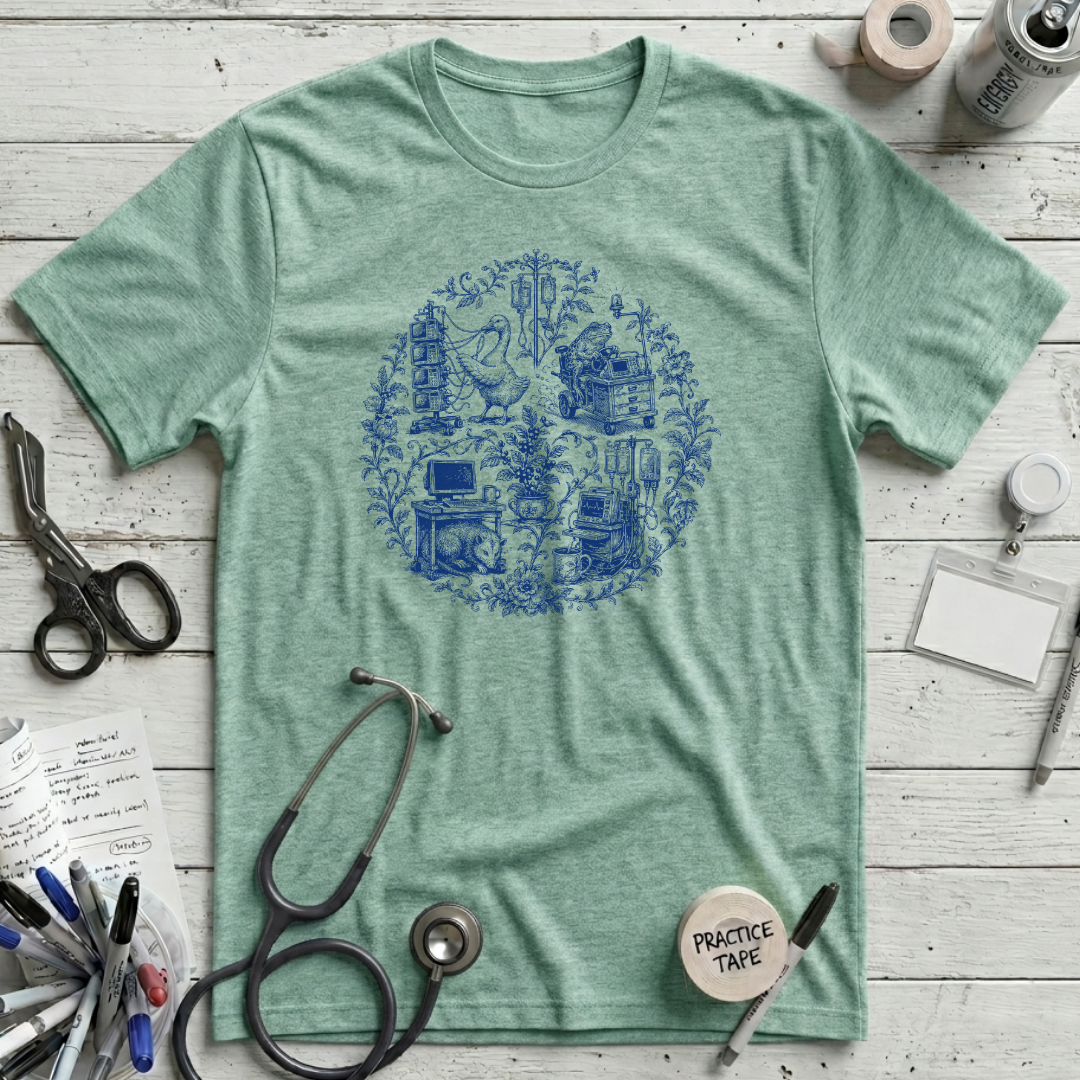 ICU Menagerie T-Shirt - Heather Prism Mint