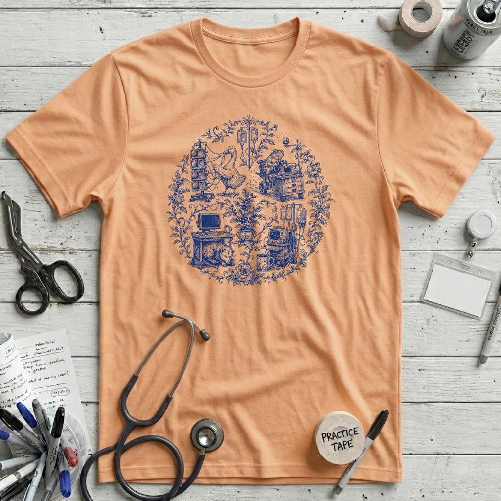 ICU Menagerie T-Shirt - Peach