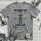 ICU Nurse Tips T-Shirt - Athletic Heather