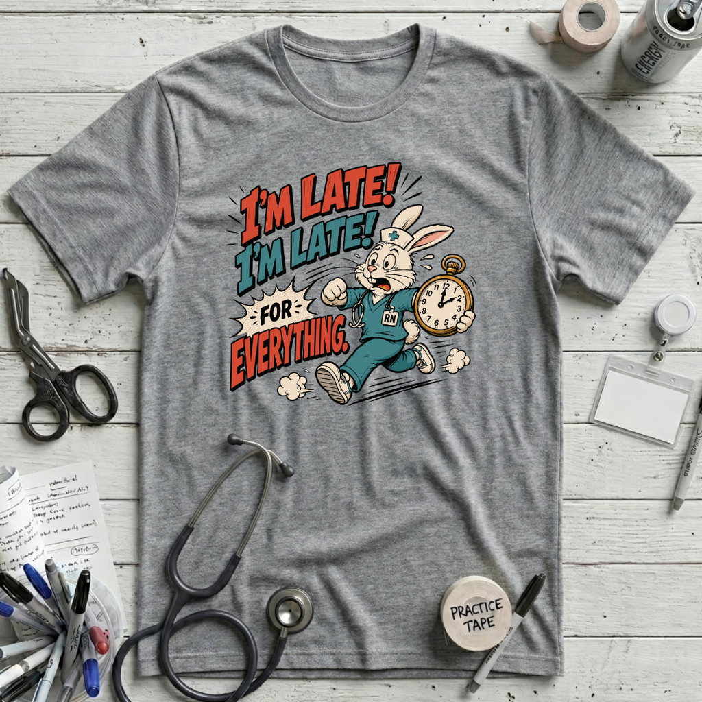 I'm Late T-Shirt - Athletic Heather