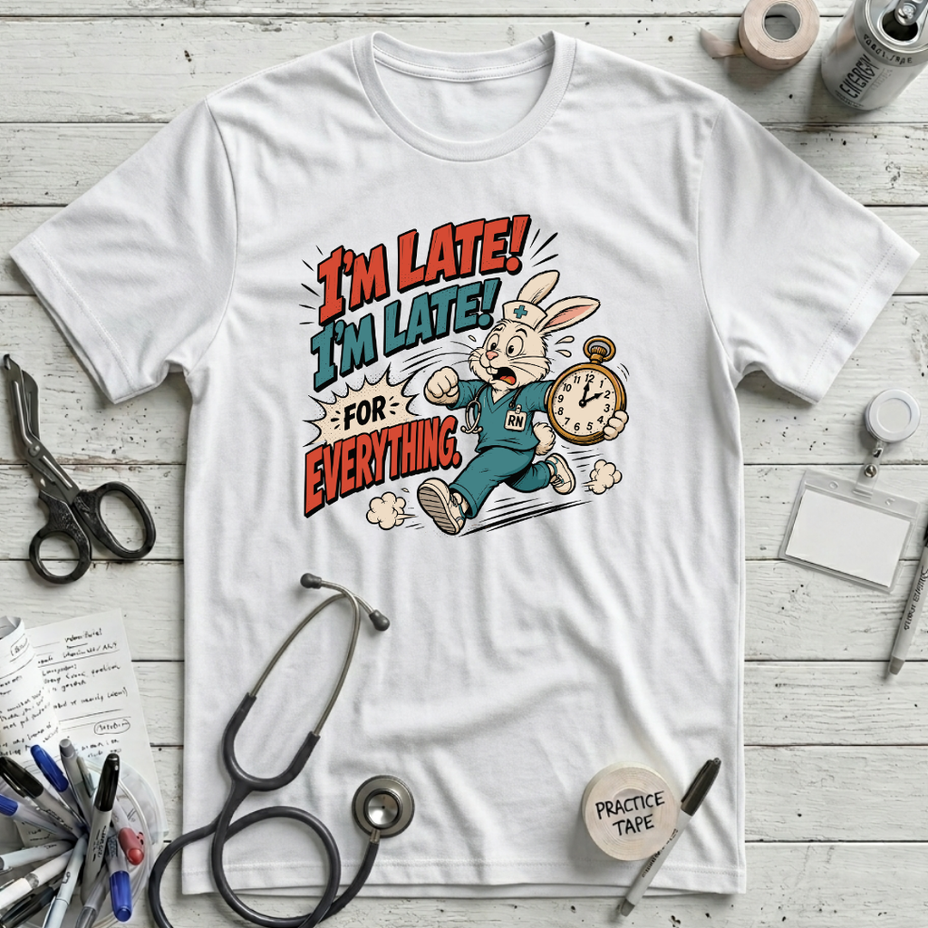 I'm Late T-Shirt - White