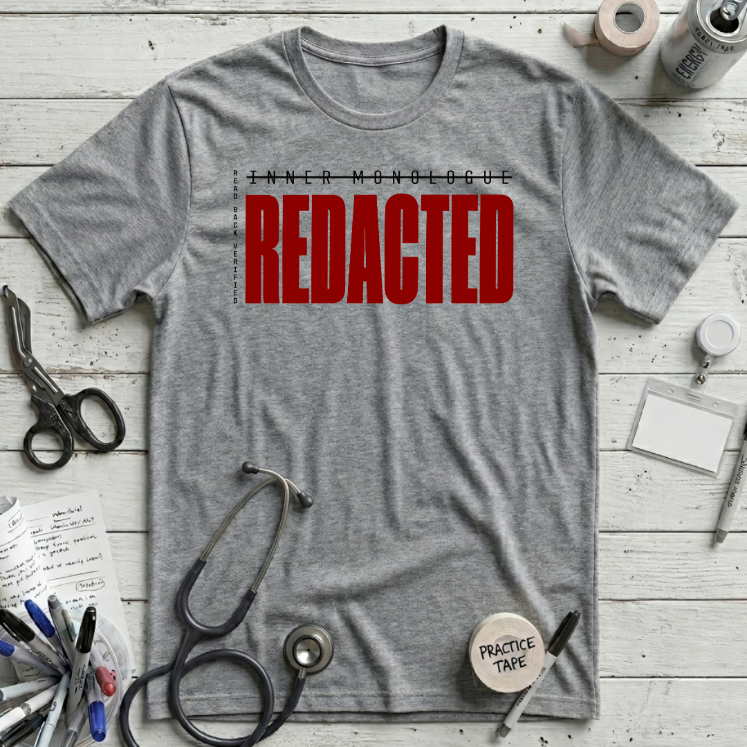 Inner Monologue Redacted T-Shirt - Athletic Heather