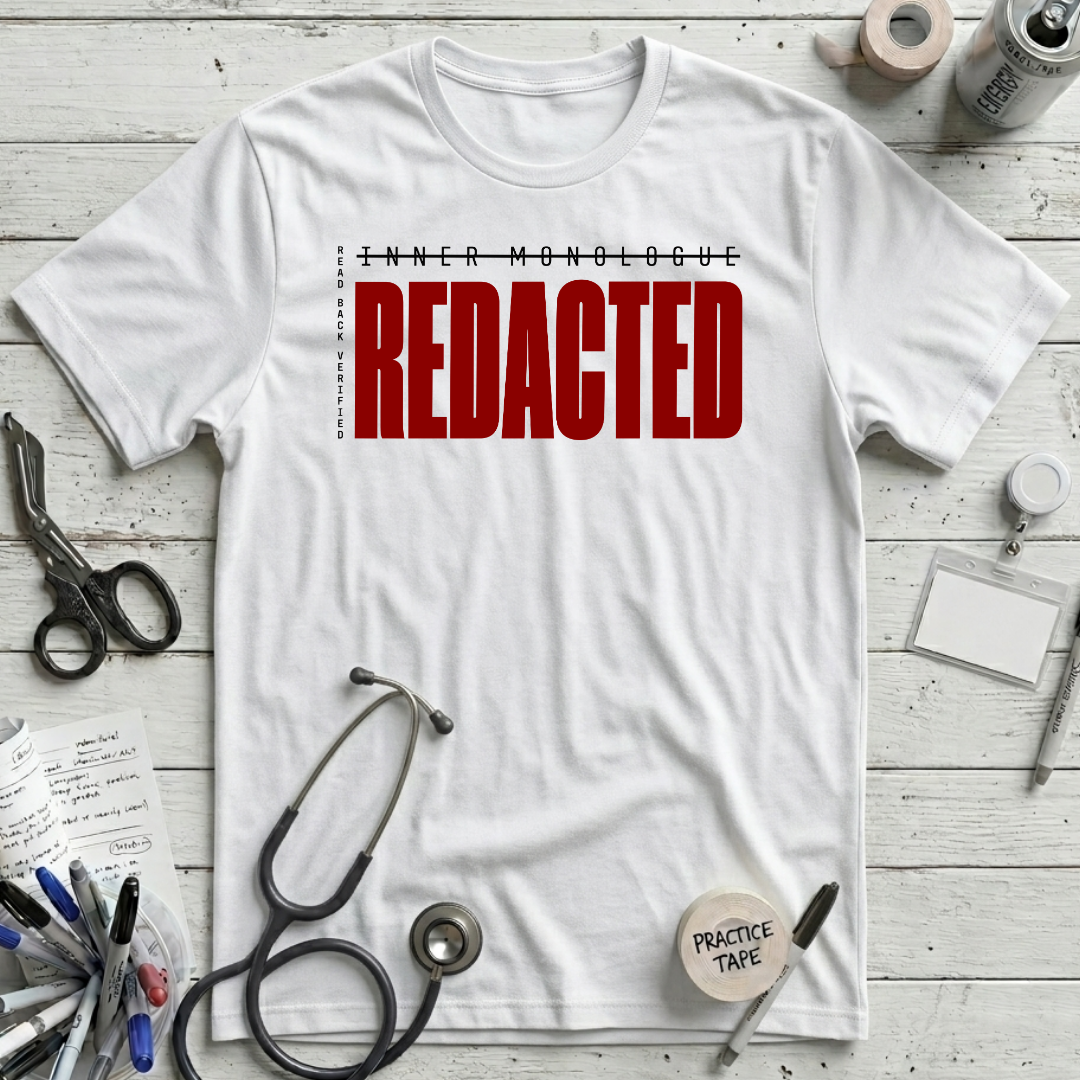 Inner Monologue Redacted T-Shirt - White