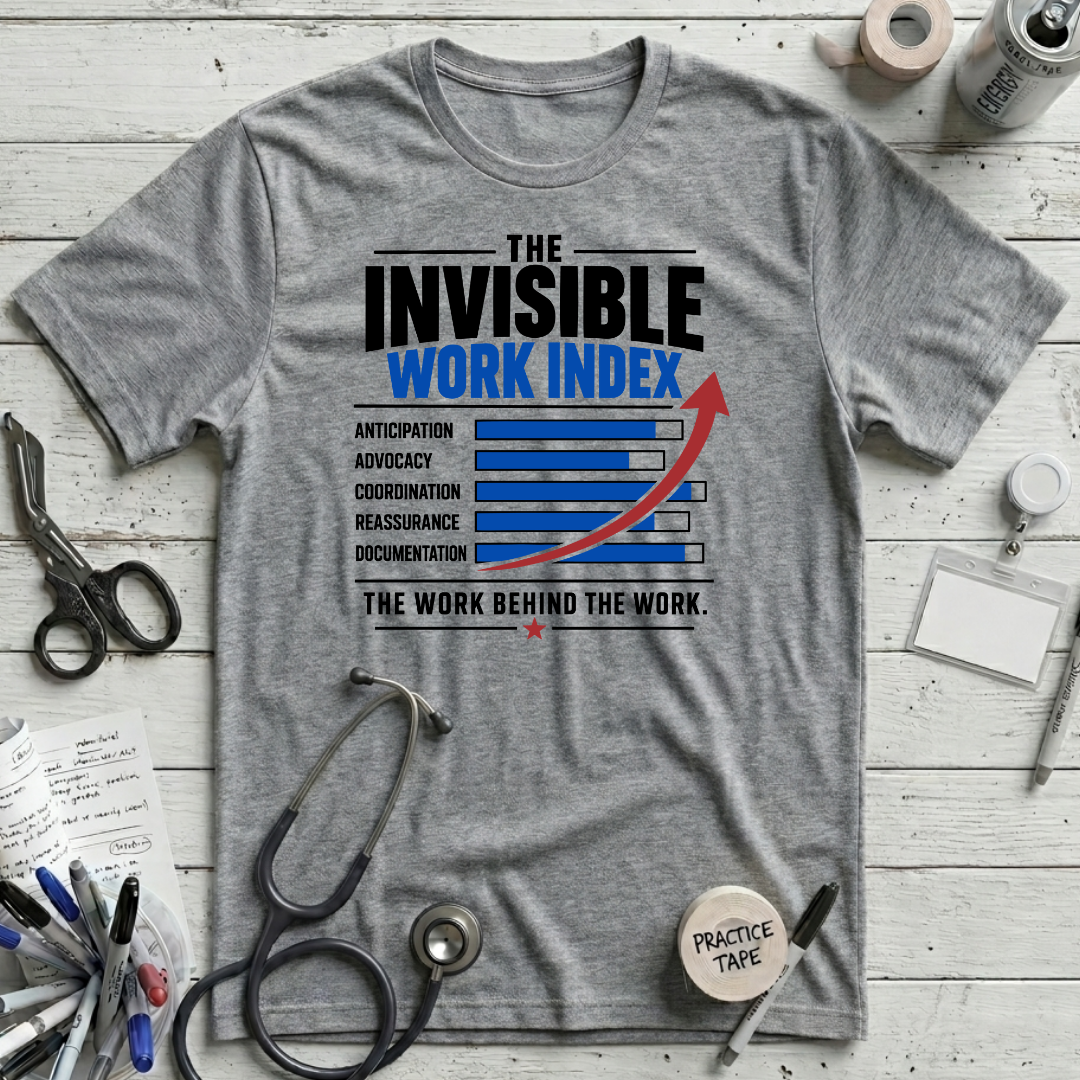 Invisible Work Index T-Shirt - Athletic Heather