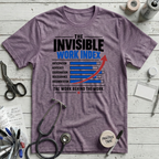 Invisible Work Index T-Shirt - Heather Purple