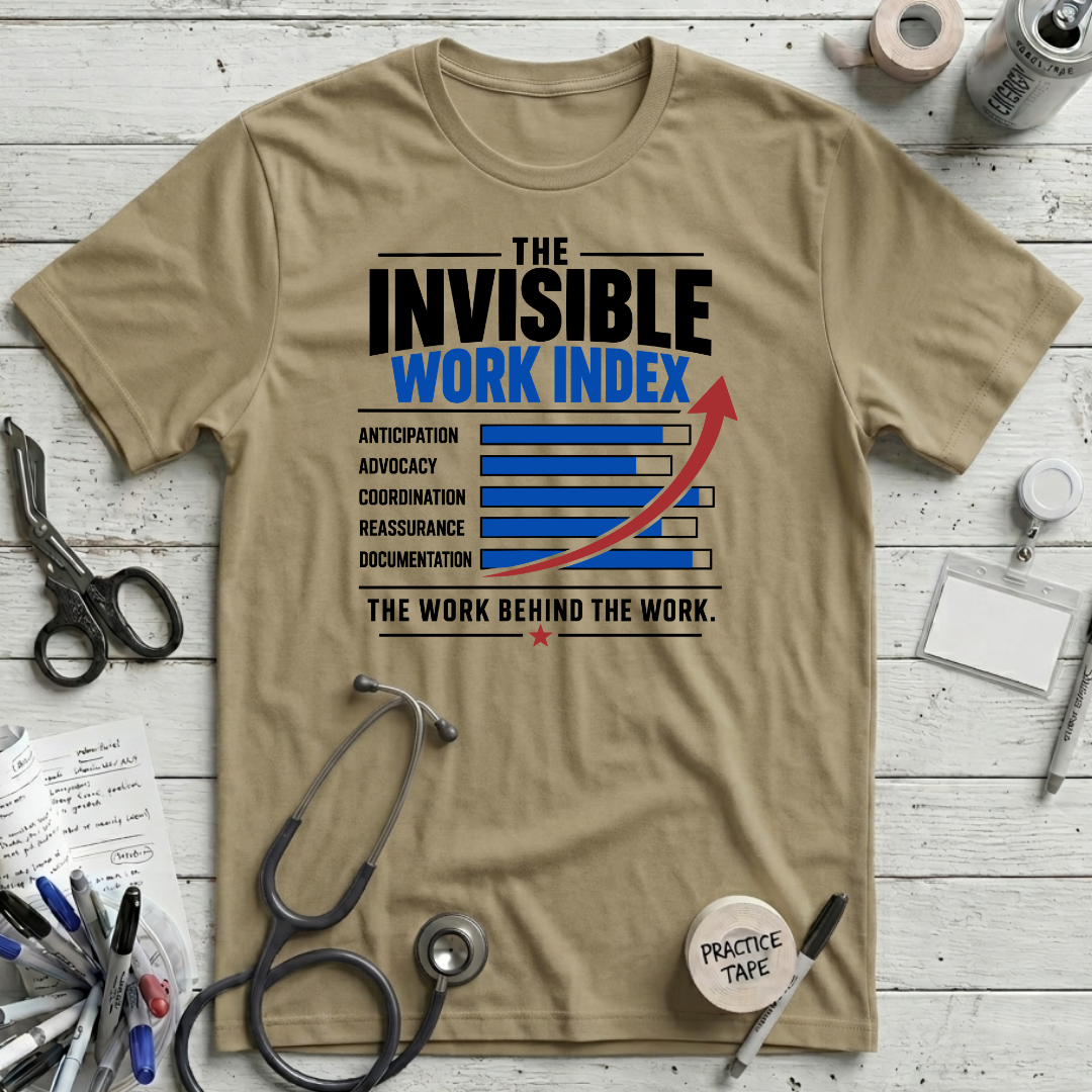 Invisible Work Index T-Shirt - Tan