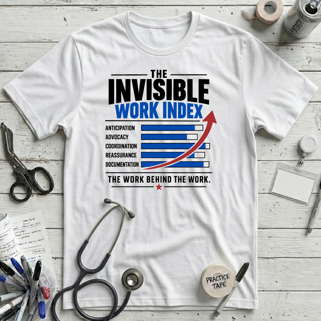 Invisible Work Index T-Shirt - White