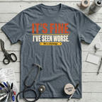 It's Fine T-Shirt - Heather Slate