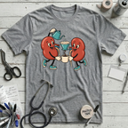 Kidney Coffee Crew T-Shirt - Athletic Heather