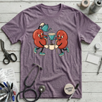 Kidney Coffee Crew T-Shirt - Heather Purple