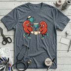 Kidney Coffee Crew T-Shirt - Heather Slate