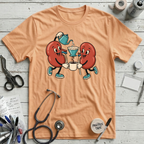 Kidney Coffee Crew T-Shirt - Peach
