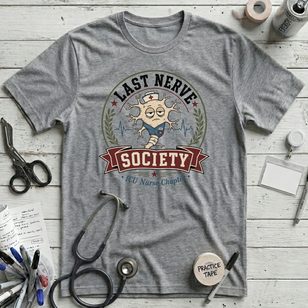 Last Nerve Society T-Shirt - Athletic Heather