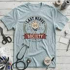 Last Nerve Society T-Shirt - Heather Prism Ice Blue