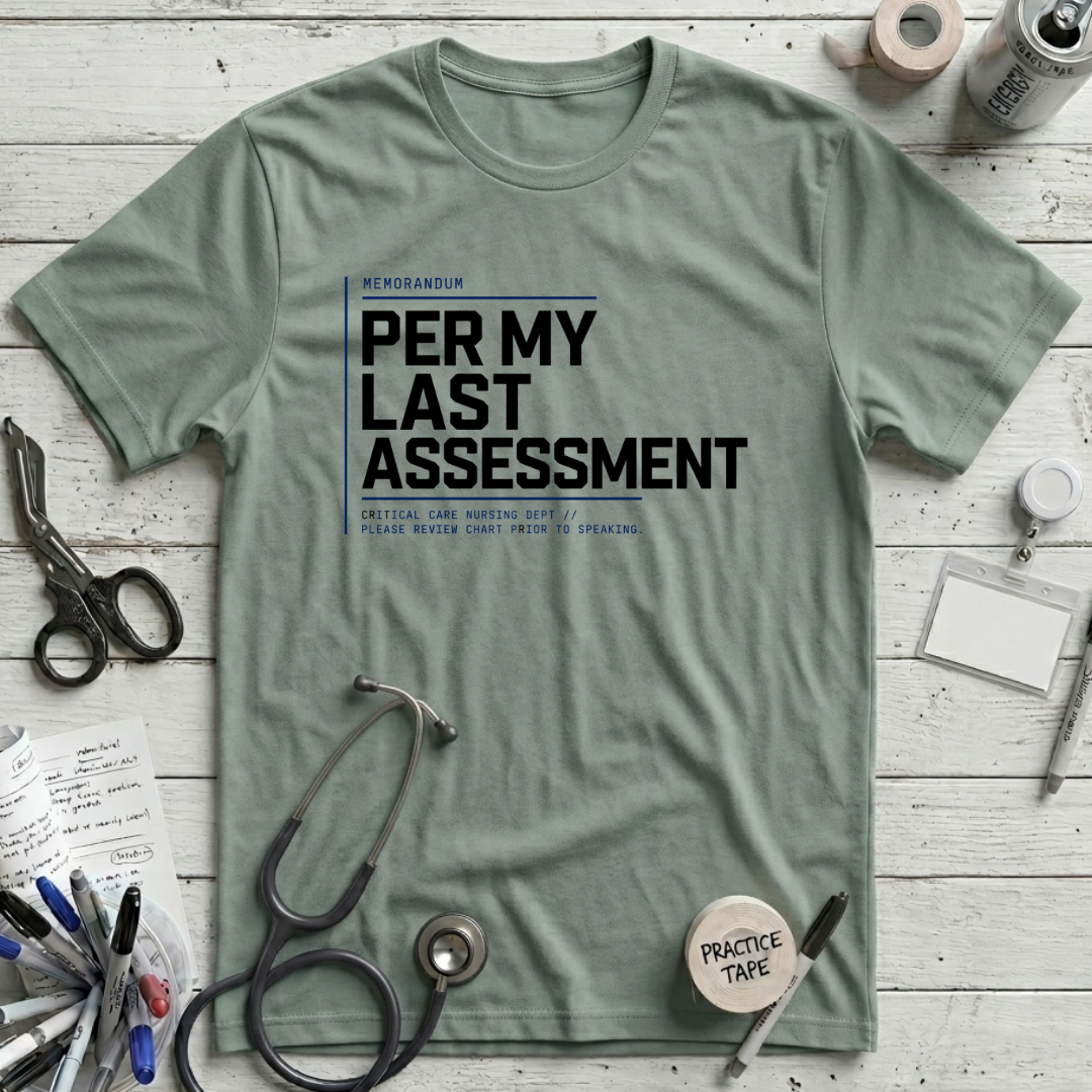 Last Assessment T-Shirt - Dusty Blue