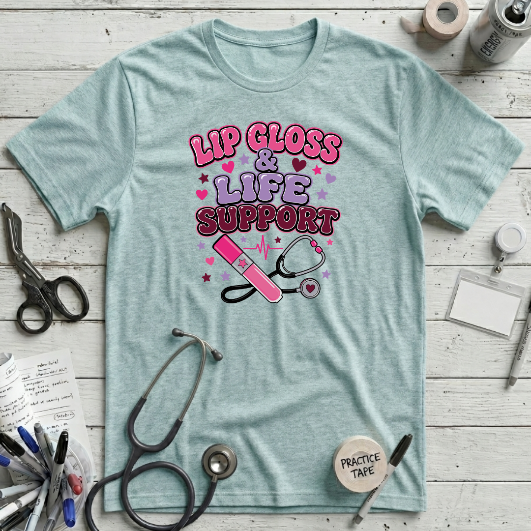 Life Support T-Shirt - Heather Ice Blue