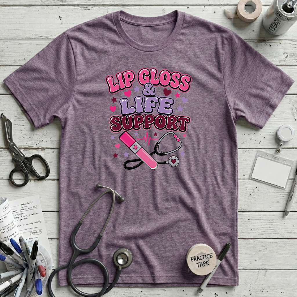 Life Support T-Shirt - Heather Purple