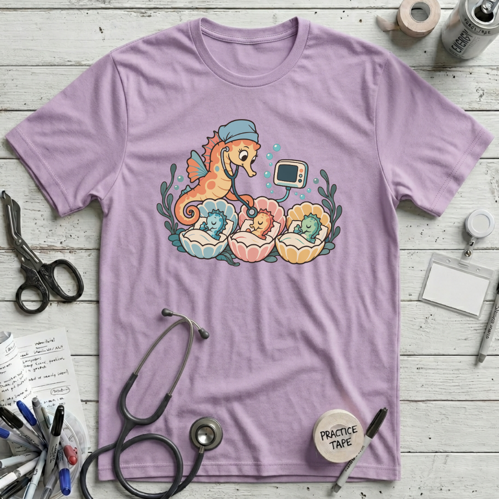 Seahorse Nursery Rounds T-Shirt