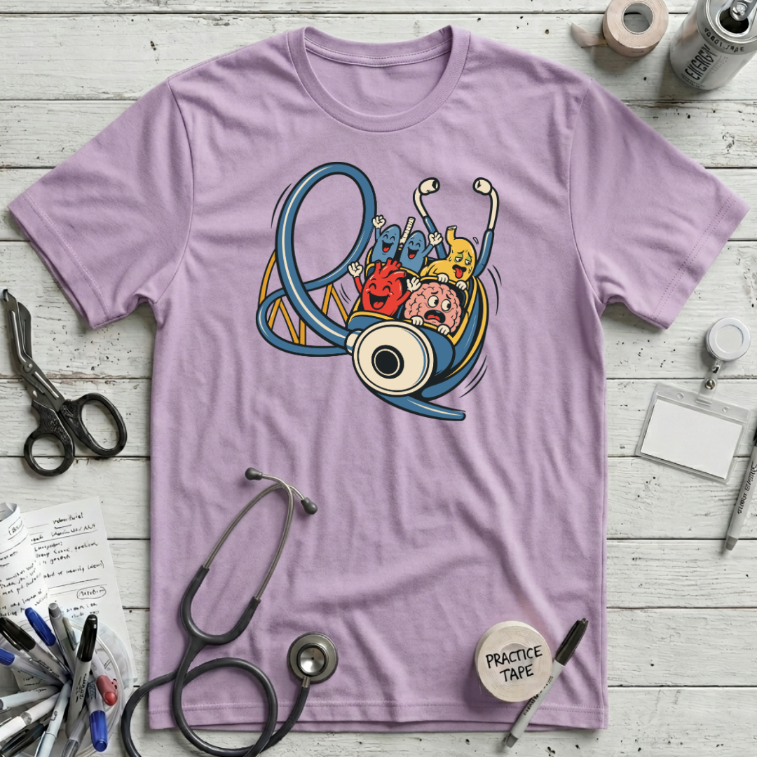 Stethoscope Roller Coaster T-Shirt - Lilac