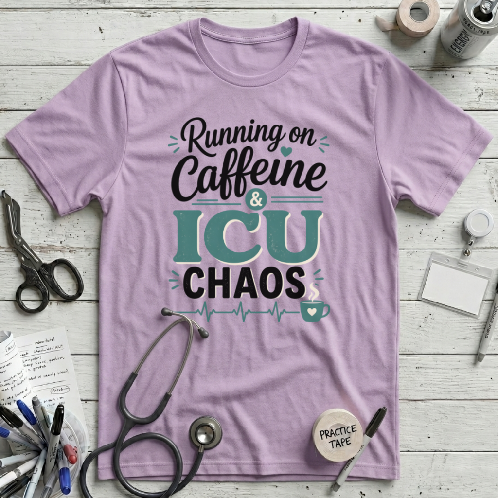 Running on Caffeine & ICU Chaos T-Shirt