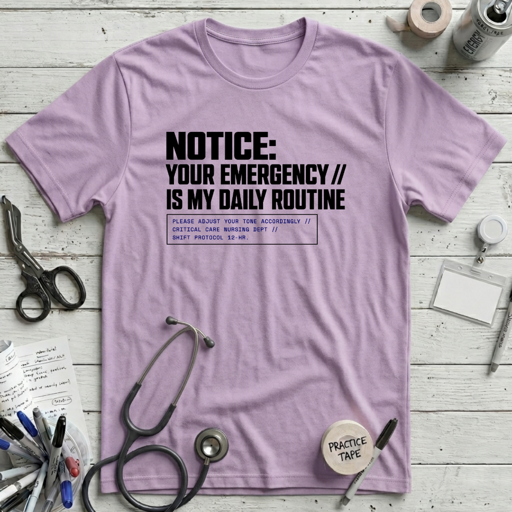 Emergency Daily Routine T-Shirt - Lilac