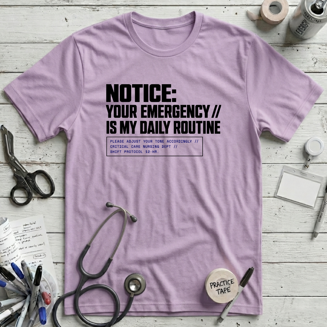 Emergency Daily Routine T-Shirt - Lilac