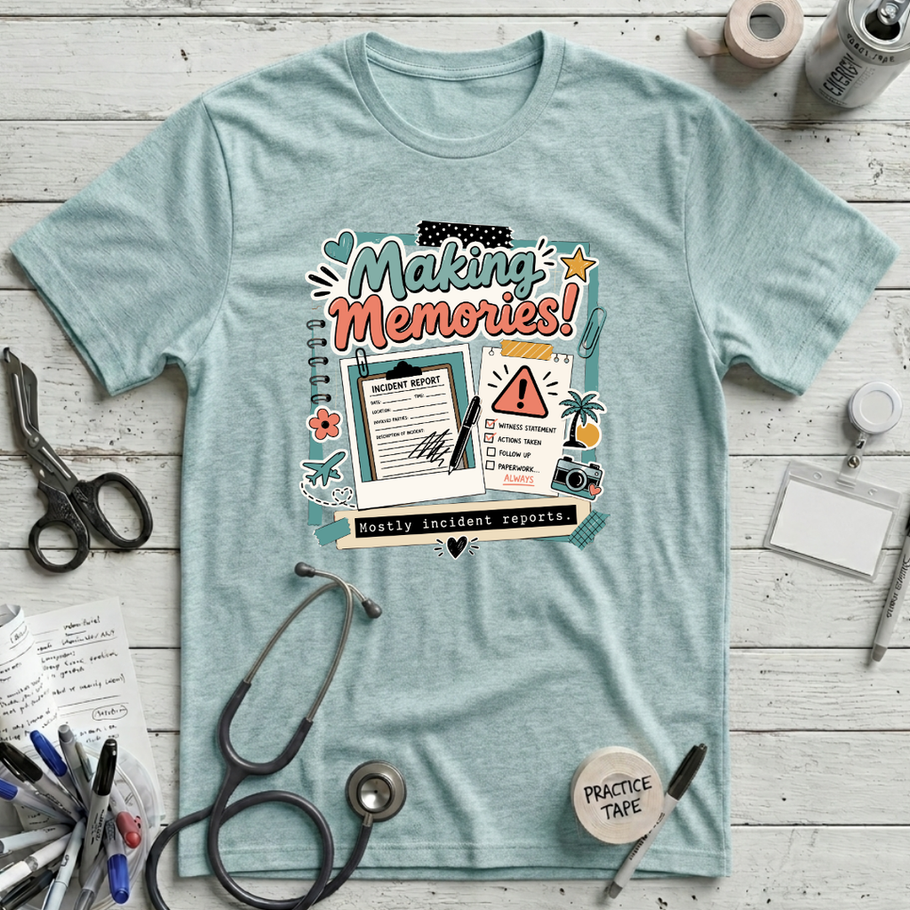 Making Memories T-Shirt - Heather Ice Blue