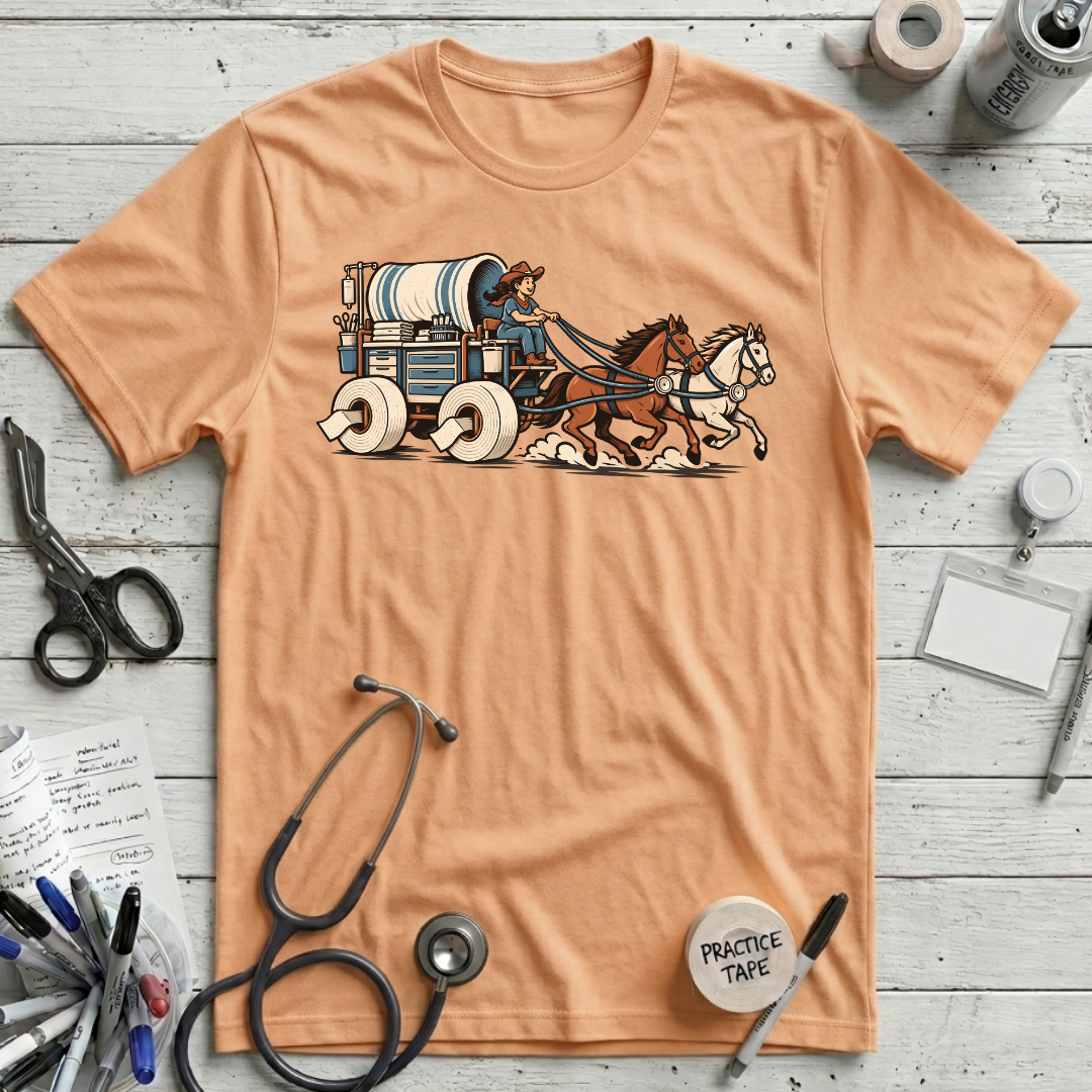 Medical Supply Stampede T-Shirt - Peach