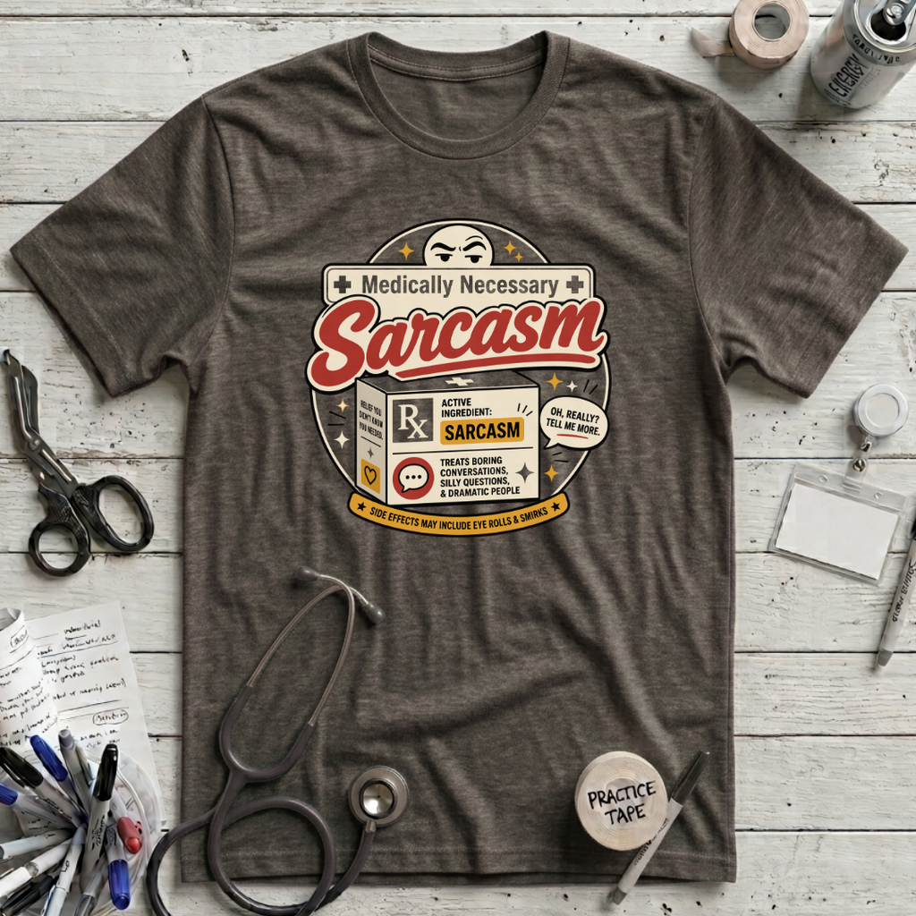 Medically Necessary Sarcasm T-Shirt - Army