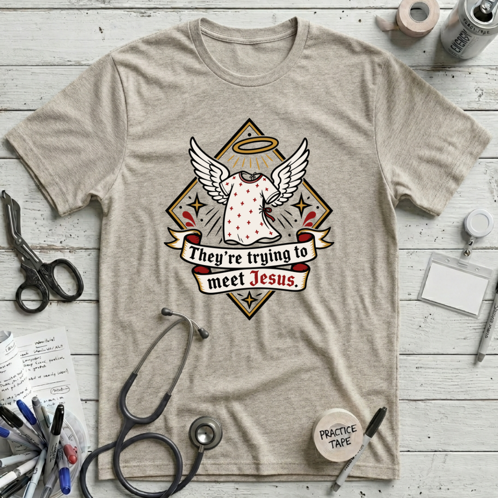 Meet Jesus T-Shirt - Heather Prism Natural
