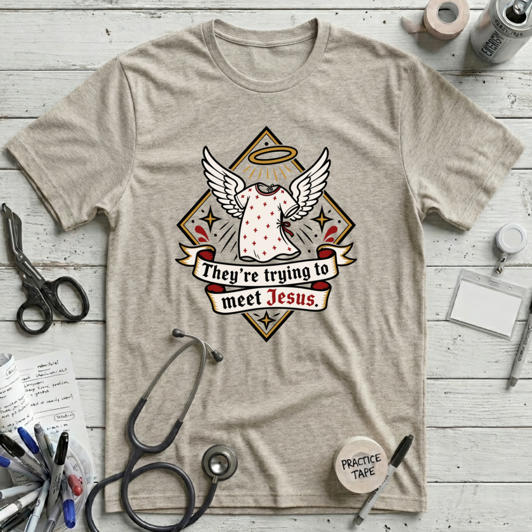 Meet Jesus T-Shirt - Heather Prism Natural