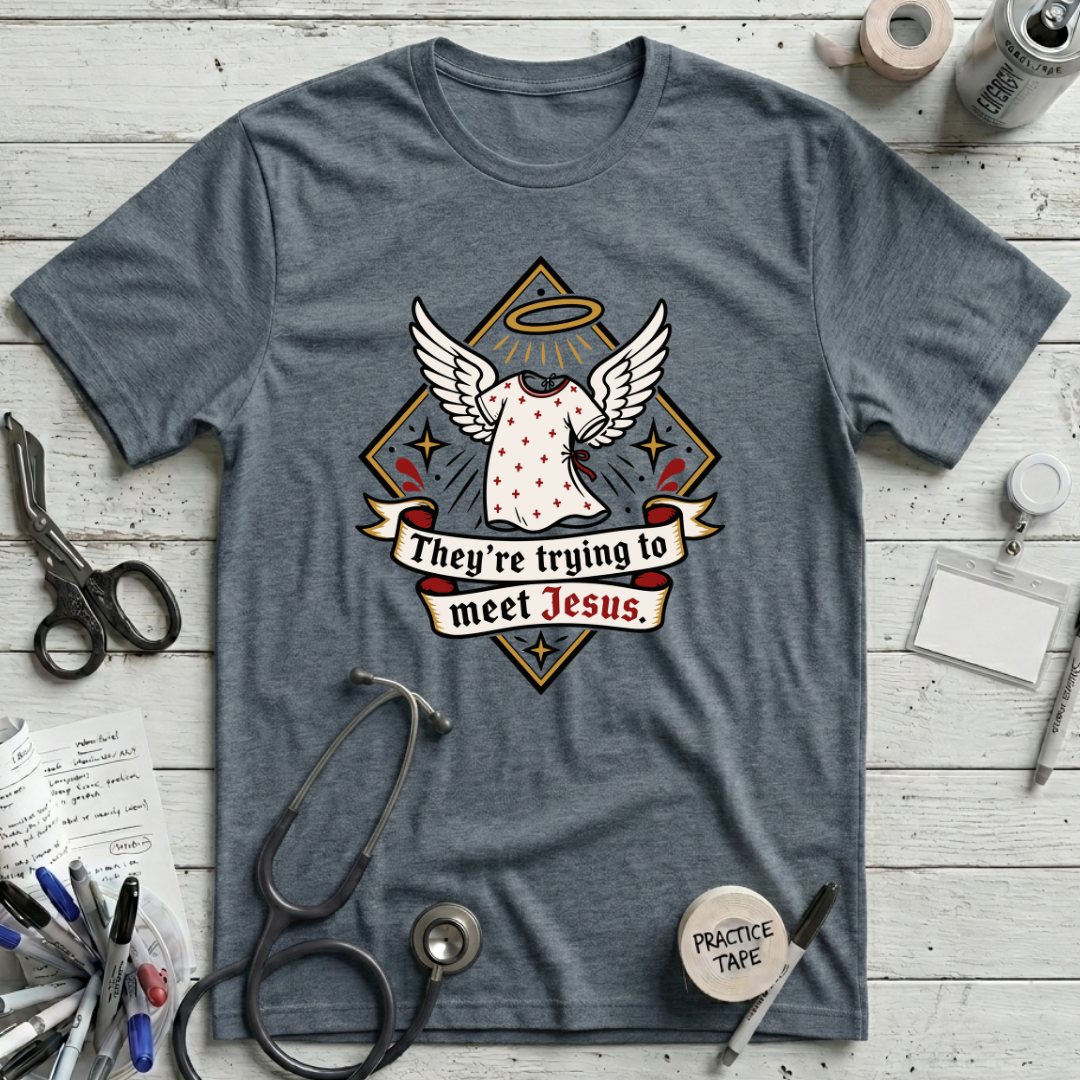 Meet Jesus T-Shirt - Heather Slate