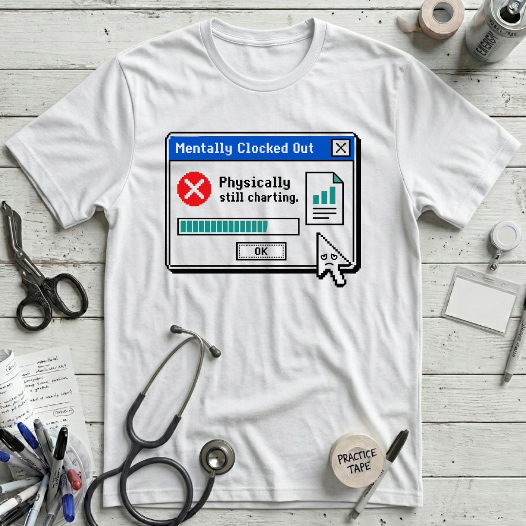 Mentally Clocked Out T-Shirt - White