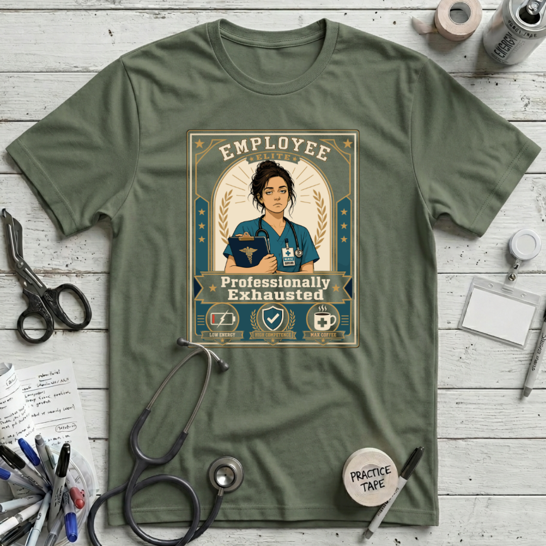 Professionally Exhausted - Military Green
