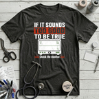 Monitor Check T-Shirt - Black Heather