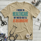Water Bottle Decorative T-Shirt - Natural