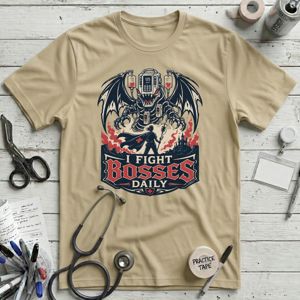 I Fight Bosses Daily T-Shirt