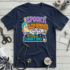 Spooky Sleep Deprived T-Shirt - Navy