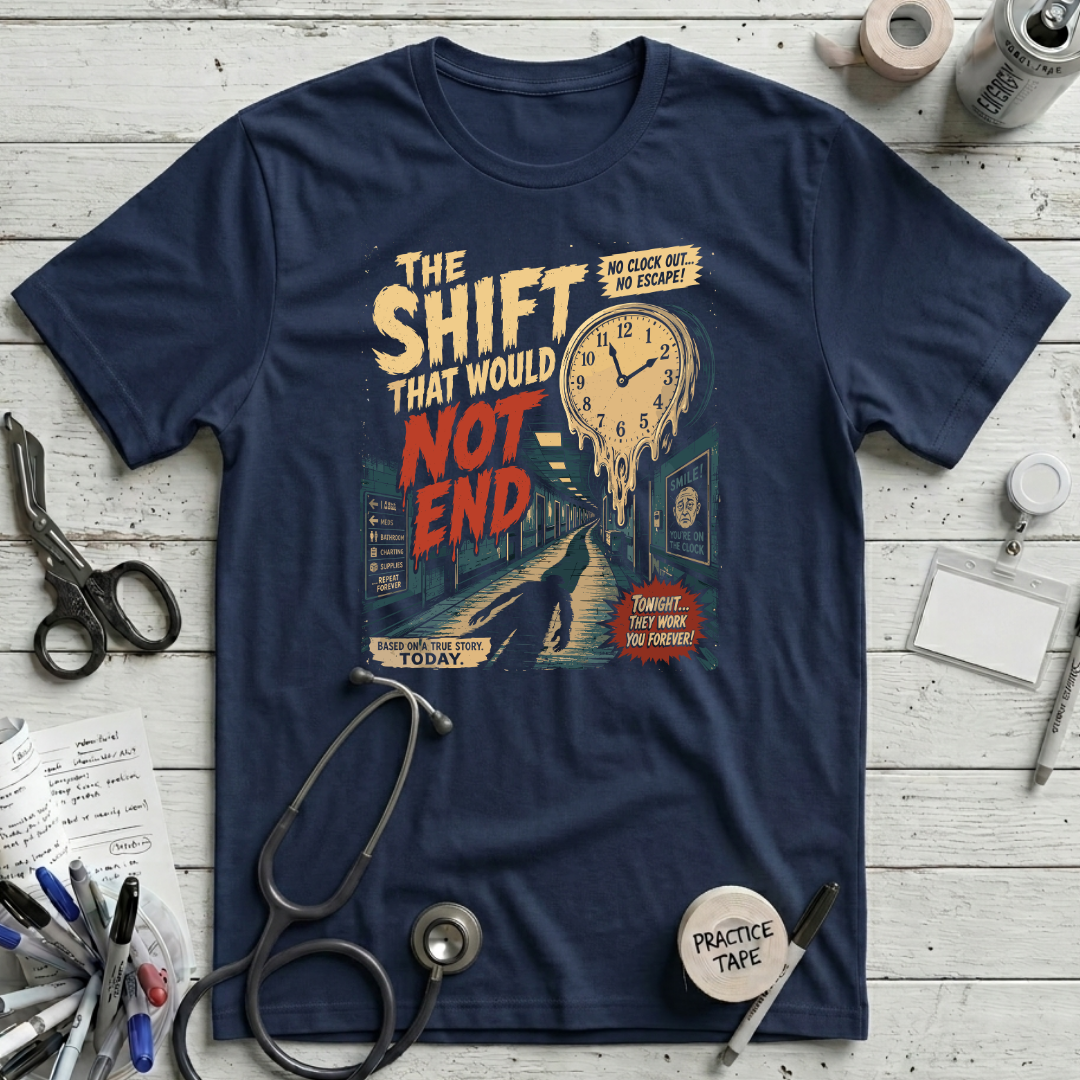 Shift Won't End T-Shirt - Navy