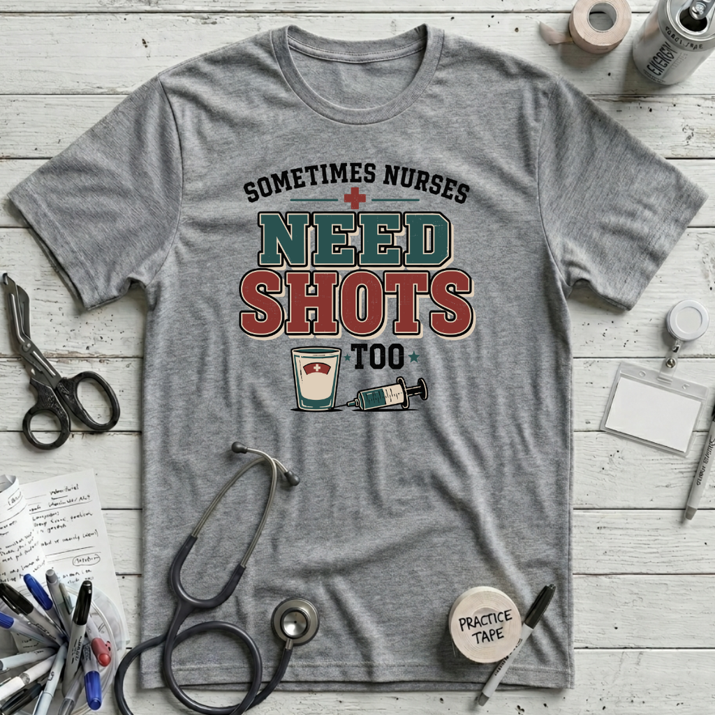 Need Shots T-Shirt - Athletic Heather