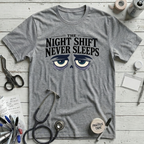 Never Sleeps T-Shirt - Athletic Heather