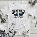 Never Sleeps T-Shirt - White
