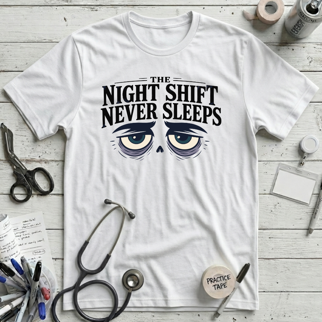 Never Sleeps T-Shirt - White