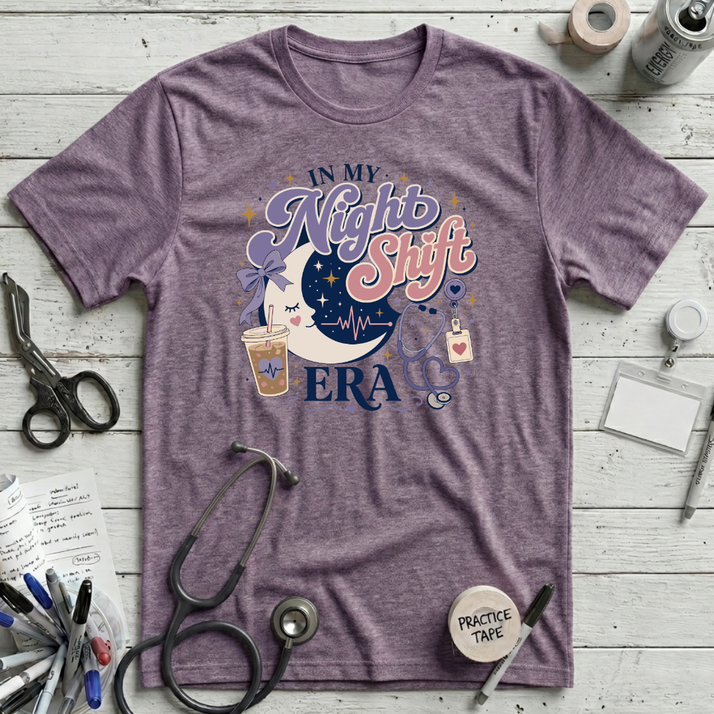Night Shift Era T-Shirt - Heather Purple